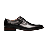 The Florsheim Sorrento Plain Toe Single Monk Strap features a rich leather upper with an elegant buckle and a sleek silhouette. The convenience of a slip on is further enhanced by the comfort of its fully cushioned leather covered footbed and soft leather linings.