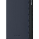 Its slim profile makes the Slimwallet fit perfectly into every pocket. The open exterior is cut extra wide to hold cards, banknotes and receipts. The Cardprotector mechanism allows you to slide out cards with one simple motion, while the aluminium protects your cards from bending, breaking and unwanted wireless communication.