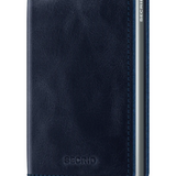 Its slim profile makes the Slimwallet fit perfectly into every pocket. The open exterior is cut extra wide to hold cards, banknotes and receipts. The Cardprotector mechanism allows you to slide out cards with one simple motion, while the aluminium protects your cards from bending, breaking and unwanted wireless communication.