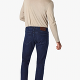 Elevate any occasion in this pair of sleek, dark-wash jeans cut from denim with a luxe look and feel. Made for movement with a higher proportion of elastane, this pair still maintains the texture of an authentic jean. A modern straight leg feels just roomy enough while flattering from every angle.