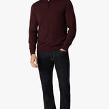 These contemporary pants are designed in a tailored, straight leg silhouette. Detailed with tonal hardware and contrast stitching, this mid-weight staple elevates any ensemble with its superior comfort, soft hand feel, and exceptional stretch.