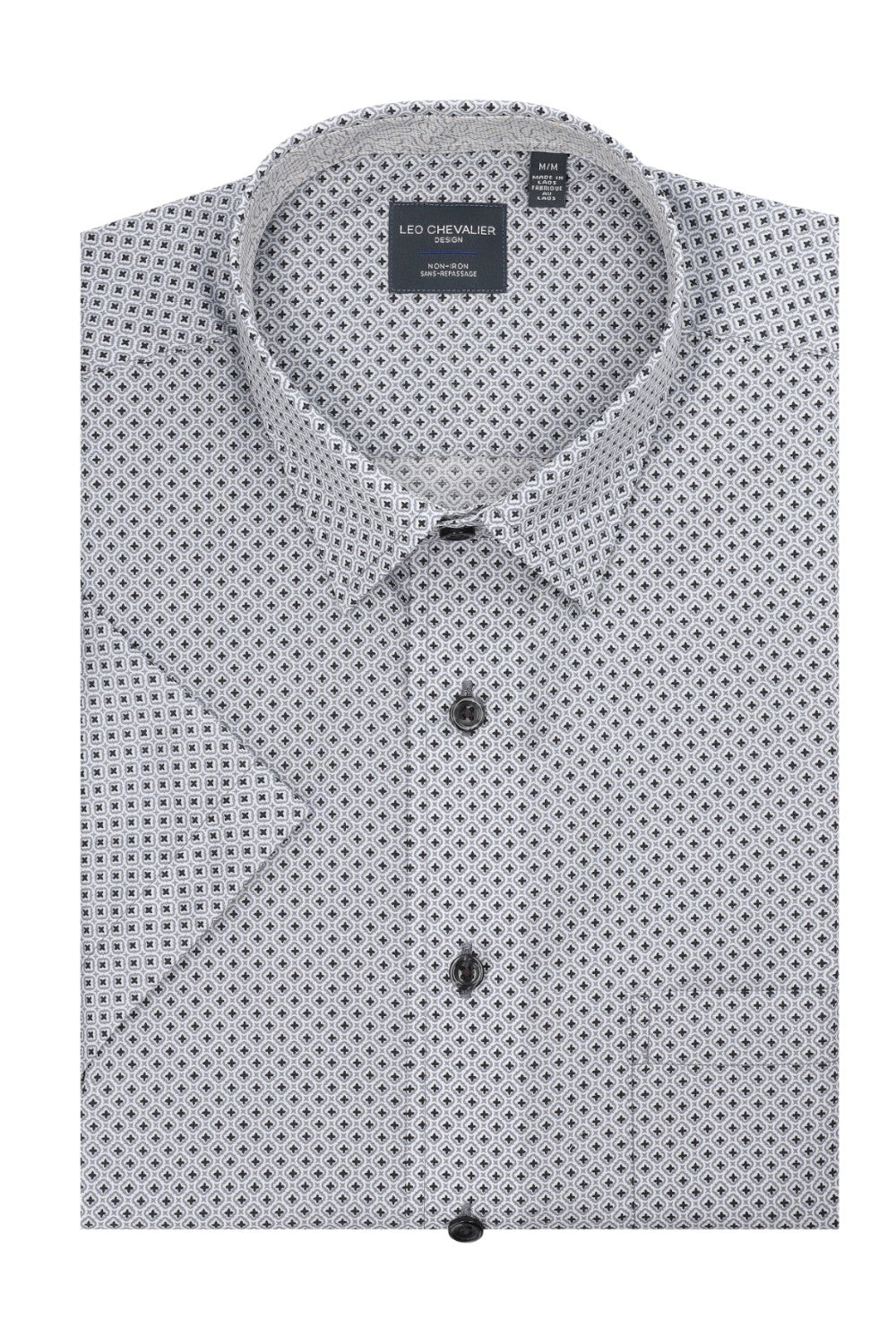 This Leo Chevalier Men's Short Sleeve is crafted from 100% cotton which provides excellent breathability and is non-iron for easy maintenance. The hidden button down collar and tall fit provide a tailored look for any occasion.
