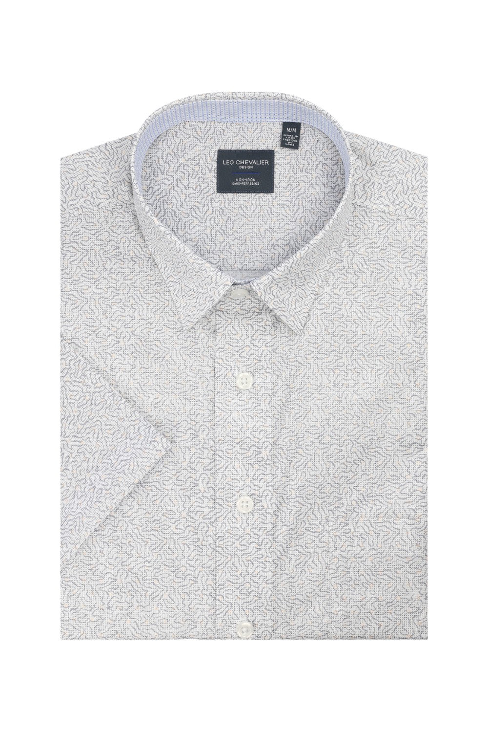 This Leo Chevalier Men's Short Sleeve is crafted from 100% cotton which provides excellent breathability and is non-iron for easy maintenance. The hidden button down collar and tall fit provide a tailored look for any occasion.