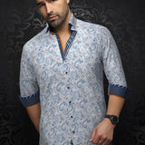 Shirt casual dress fashion for men 98% cotton and 2% Spandex for optimum comfort. Distinguish yourself with contrasting patterns and sophisticated details. Comfortable with premium stretch cotton fabric. 