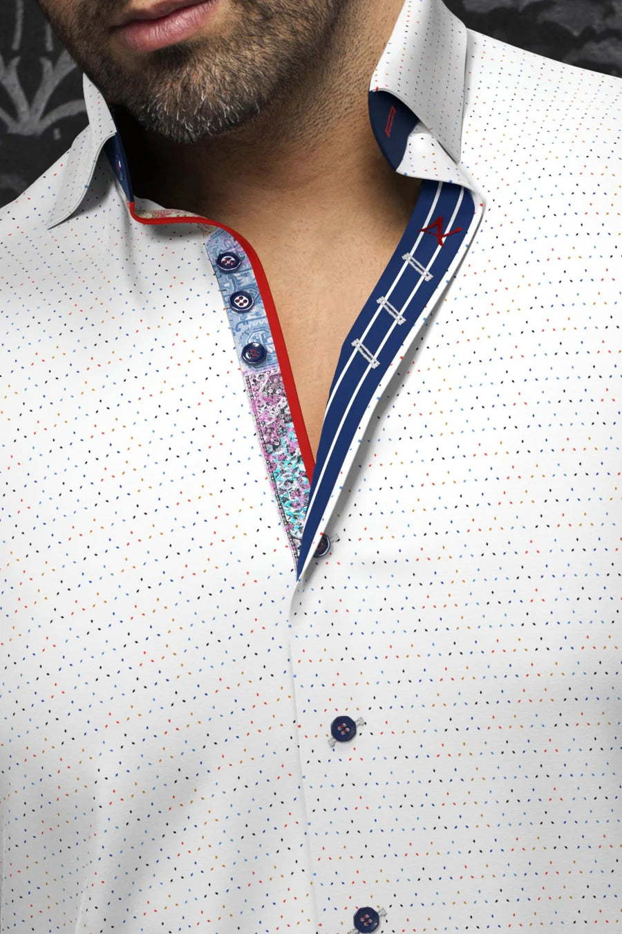 Shirt casual dress fashion for men 98% cotton and 2% Spandex for optimum comfort. Distinguish yourself with contrasting patterns and sophisticated details. Comfortable with premium stretch cotton fabric. 
