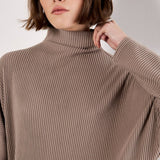 Apricot Thick Rib Cocoon Sweater