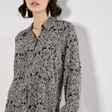 Apricot Mono Paisley Sheer Shirt