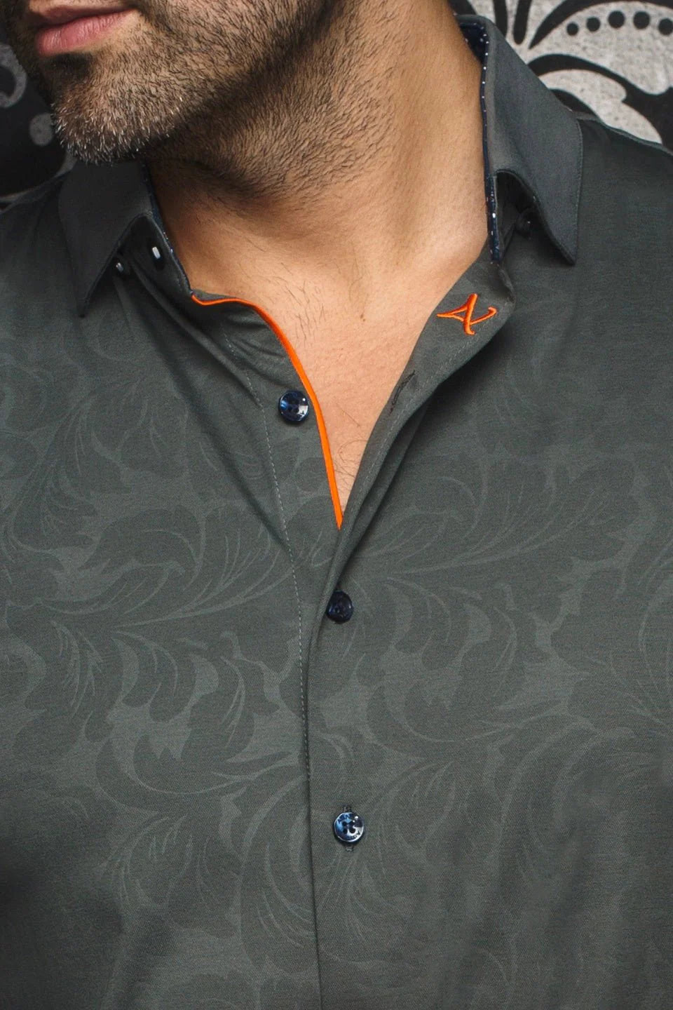 This is a collection of comfortable, performance stretch, fashionable dressy and casual shirts. Stand out from the crowd, thanks to Au Noirs cleaver use of contrasting patterns and sophisticated details. Comfortable with a high quality, performance stretch cotton fabric. 