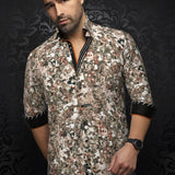 This is a collection of comfortable, performance stretch, fashionable dressy and casual shirts. Stand out from the crowd, thanks to Au Noirs cleaver use of contrasting patterns and sophisticated details. Comfortable with a high quality, performance stretch cotton fabric.