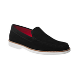 This elegant and refined black loafer features a bold red sole, adding a modern touch to a classic design. Crafted from high-quality materials, it offers optimum comfort while being perfect for both formal and casual occasions. Its timeless style makes it a must-have for any sophisticated wardrobe.