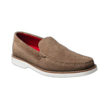 This elegant and refined tan loafer features a bold red sole, adding a modern touch to a classic design. Crafted from high-quality materials, it offers optimum comfort while being perfect for both formal and casual occasions. Its timeless style makes it a must-have for any sophisticated wardrobe.