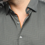 This is a collection of comfortable, performance stretch, fashionable dressy and casual shirts. Stand out from the crowd, thanks to Au Noirs cleaver use of contrasting patterns and sophisticated details. Comfortable with a high quality, performance stretch cotton fabric.