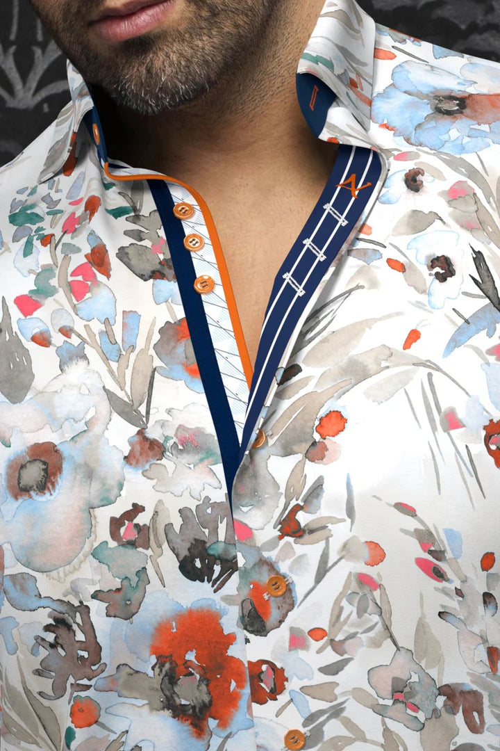 Shirt casual dress fashion for men 98% cotton and 2% Spandex for optimum comfort. Distinguish yourself with contrasting patterns and sophisticated details. Comfortable with premium stretch cotton fabric. 
