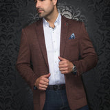 Blazer Fashionable and stretchy for men. Stand out with our sophisticated details and patterned lining. Comfortable with a premium fabric blend offering confidence and freedom of movement. 