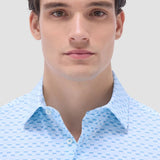 Bugatchi Miles Basketweave OoohCotton Short Sleeve Shirt