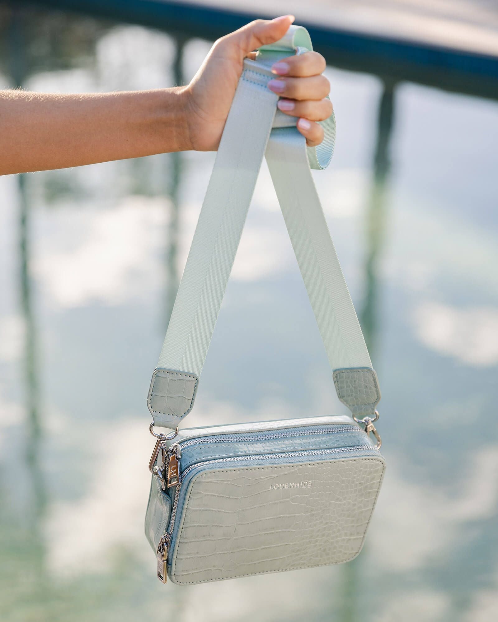 The Louenhide Celeste Crossbody Bag is beautiful camera style bag, perfect for long summer days.