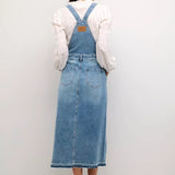 The denim dress is a classic choice, offering a flattering regular waist and ankle-length design. Featuring a sleeveless cut, it's crafted for a chic and effortless style. The material blend ensures durability and slight stretch for a fit that's tailored to you.