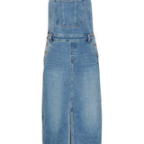 The denim dress is a classic choice, offering a flattering regular waist and ankle-length design. Featuring a sleeveless cut, it's crafted for a chic and effortless style. The material blend ensures durability and slight stretch for a fit that's tailored to you.