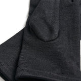 Pair of black gloves on a white background