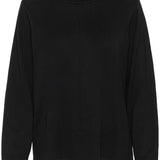 Black turtleneck sweater on a white background