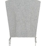 Gray knitted vest on a white background