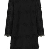 Black dress with long sleeves on a white background