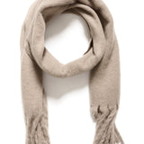 Beige scarf on white background