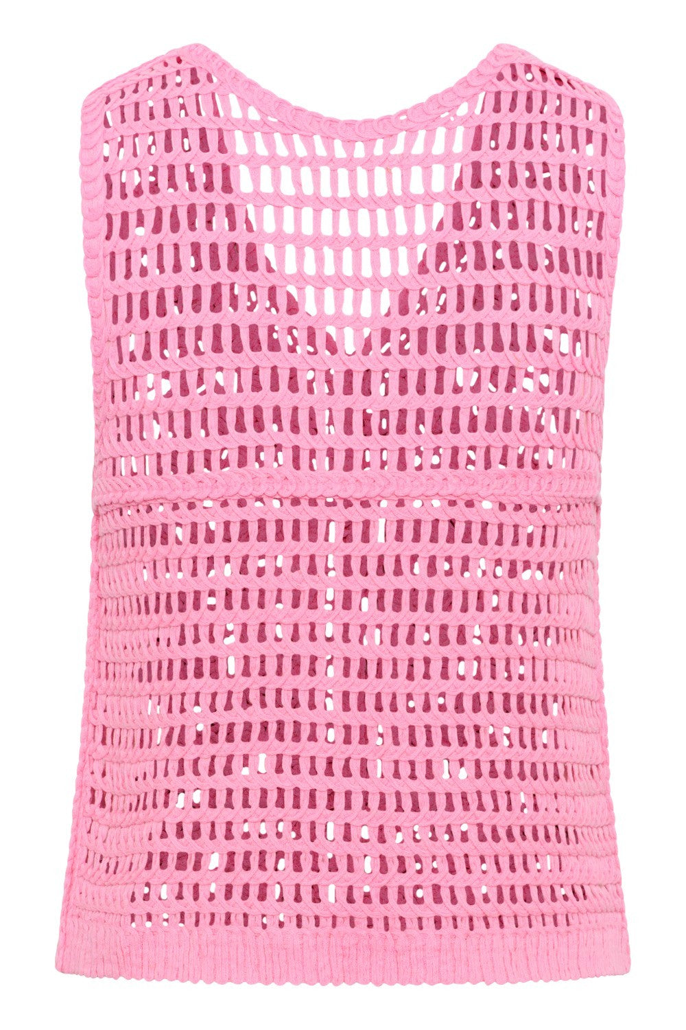 Add a pop of colour to your wardrobe with our Cream Kittie Knit Slipover. This versatile crochet piece is perfect for layering, adding texture and style to any outfit. Elevate your fashion game with this statement-making piece.