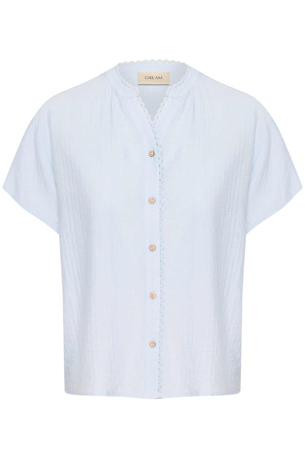 Effortlessly elevate your wardrobe with our Cream Lori Lace Shirt. This lightweight, full button front shirt makes for an easy and stylish addition to any outfit. The subtle lace detailing adds a touch of elegance, perfect for most occasions.