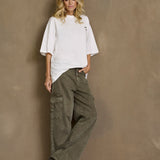 Cream Melanie Cargo Trouser Pant