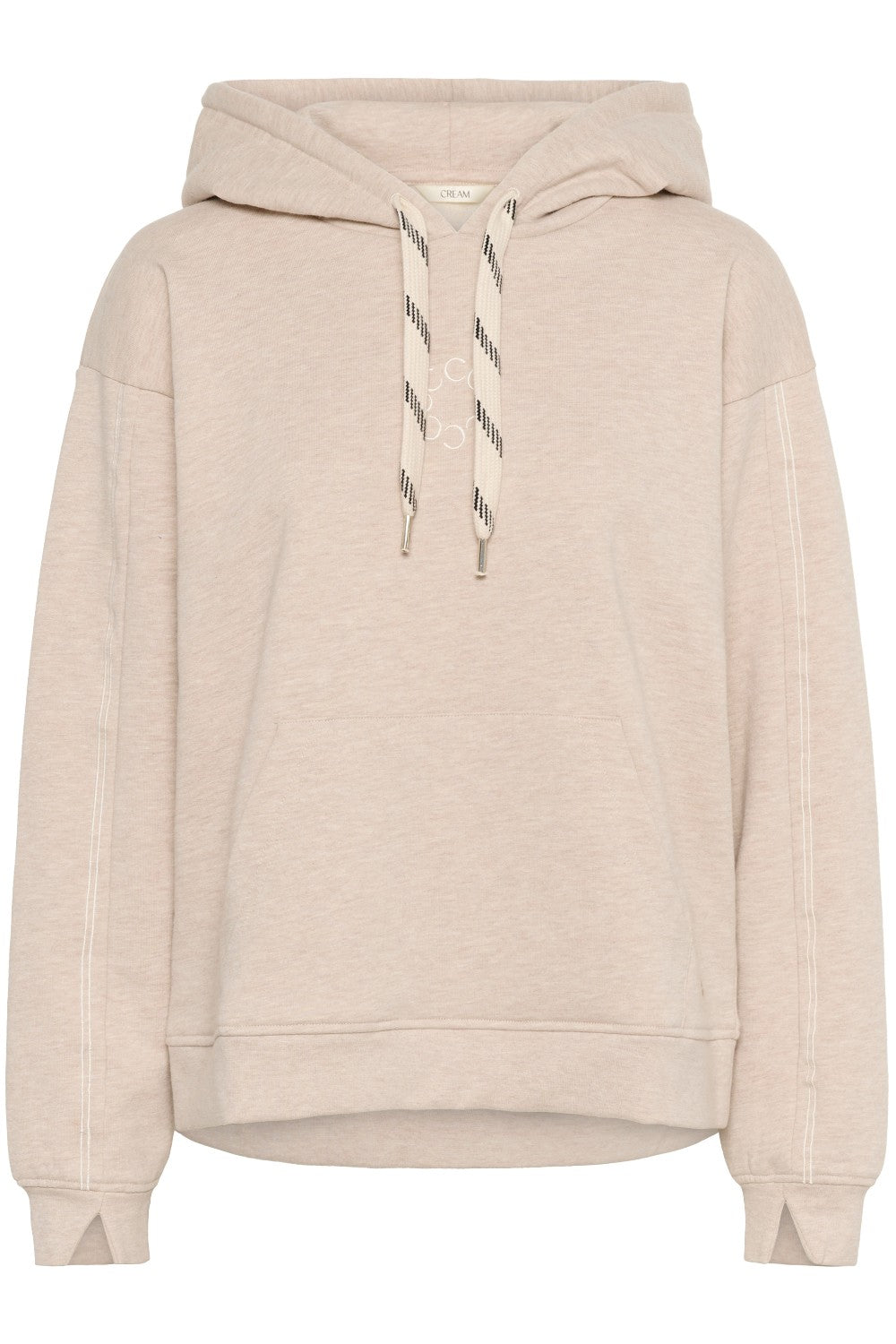 Beige hoodie on a white background