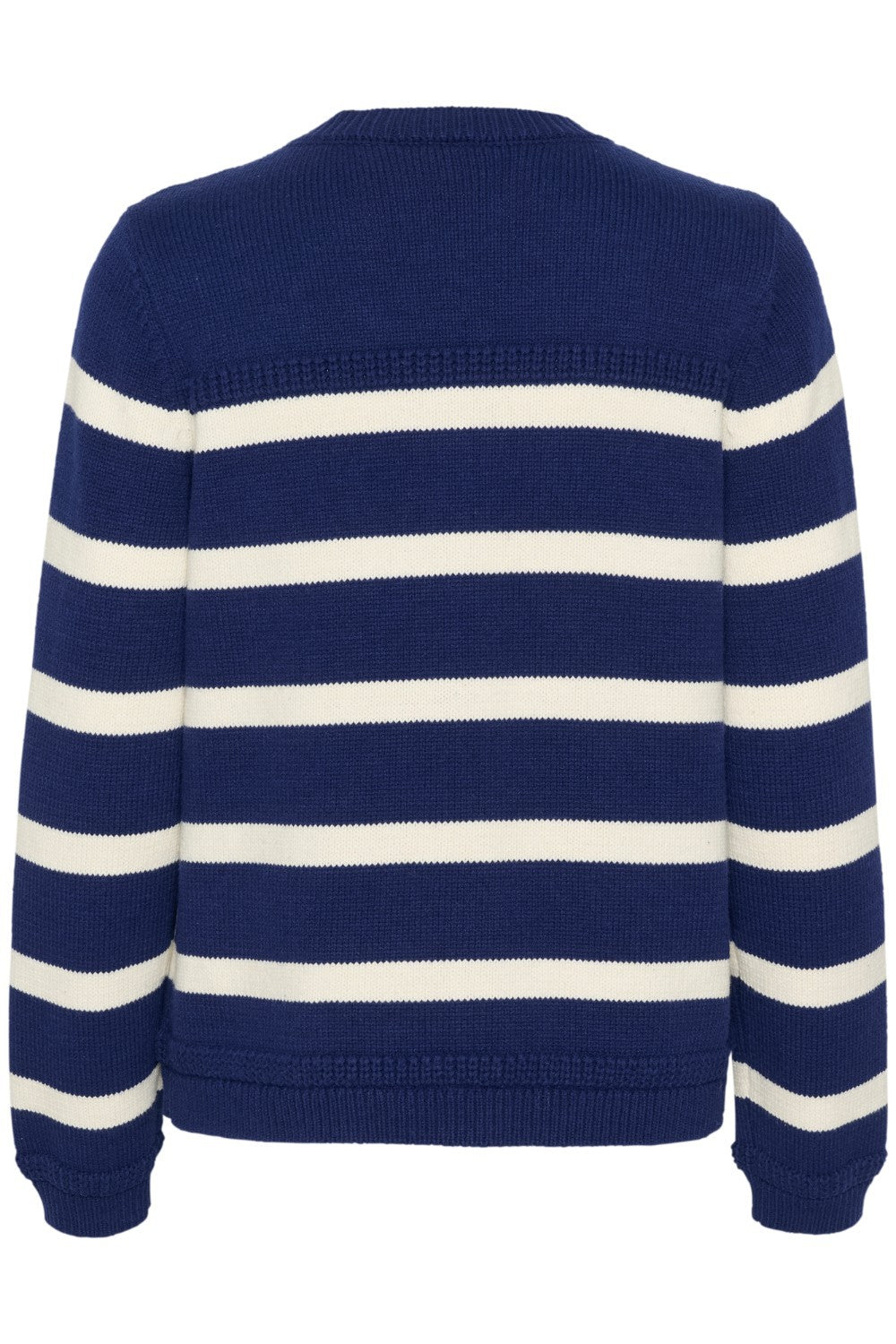 Get ready to set sail in style with our Cream Muka Knit Cardigan. With nautical stripes and striking gold buttons, this piece is both classic and eye-catching. Perfect for adding a touch of seafaring charm to any outfit. Anchors away!