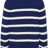 Get ready to set sail in style with our Cream Muka Knit Cardigan. With nautical stripes and striking gold buttons, this piece is both classic and eye-catching. Perfect for adding a touch of seafaring charm to any outfit. Anchors away!