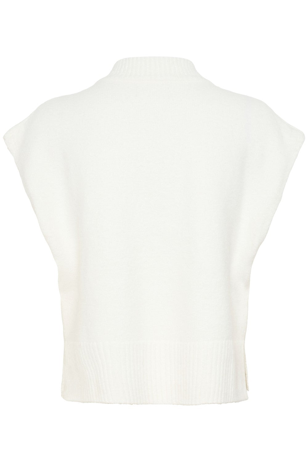 White sleeveless top on a white background