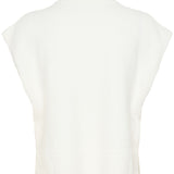 White sleeveless top on a white background