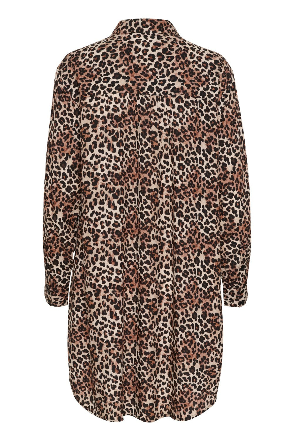 Unleash your wild side with our Cream Tiah Shirt Dress, featuring a playful leopard print. Made from lightweight material, this dress is perfect for casual days and nights. (Liven up your wardrobe with a touch of feline fun!)