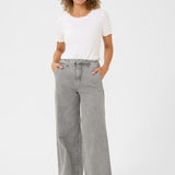 Elevate your style with our Cream Visti Pants! Featuring a wide leg design, these trousers exude sophistication and comfort in equal measure. Say goodbye to restrictive skinny jeans and hello to a trendy, relaxed denim look. Dress them up or down for any occasion!