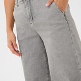 Elevate your style with our Cream Visti Pants! Featuring a wide leg design, these trousers exude sophistication and comfort in equal measure. Say goodbye to restrictive skinny jeans and hello to a trendy, relaxed denim look. Dress them up or down for any occasion!
