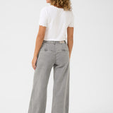 Elevate your style with our Cream Visti Pants! Featuring a wide leg design, these trousers exude sophistication and comfort in equal measure. Say goodbye to restrictive skinny jeans and hello to a trendy, relaxed denim look. Dress them up or down for any occasion!
