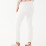 Elevate your style game with the FDJ Olivia Pencil Ankle pant in white!
