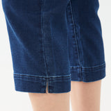 Feel confident and comfortable in the stylish FDJ Pull-On Denim Capri!