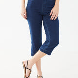 Feel confident and comfortable in the stylish FDJ Pull-On Denim Capri!