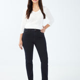 Why mess with a classic? Our Classic Denim Petite Suzanne fits like a glove. Sits at the natural waist and flatters the figure.