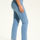 Experience pure comfort and effortless style with the FDJ Basic Pull-On Straight Ankle. This pair of jeans features a medium wash and a flattering straight cut, providing a comfortable fit and a versatile look for any casual occasion. Say goodbye to uncomfortable jeans and hello to a new level of comfort and style.