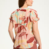 Stay cool with the FDJ Crinkle Printed Blouse. Made from 100% cotton, this floral print top is perfect for any casual occasion. Its crinkle texture adds a unique touch that will make you stand out in style.