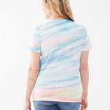 Get ready to add some fun to your wardrobe with the FDJ Short Sleeve Scoop Neck Top! Featuring a scoop neck design and a vibrant multicolour pattern, this top is sure to bring a smile to your face and spice up any outfit.