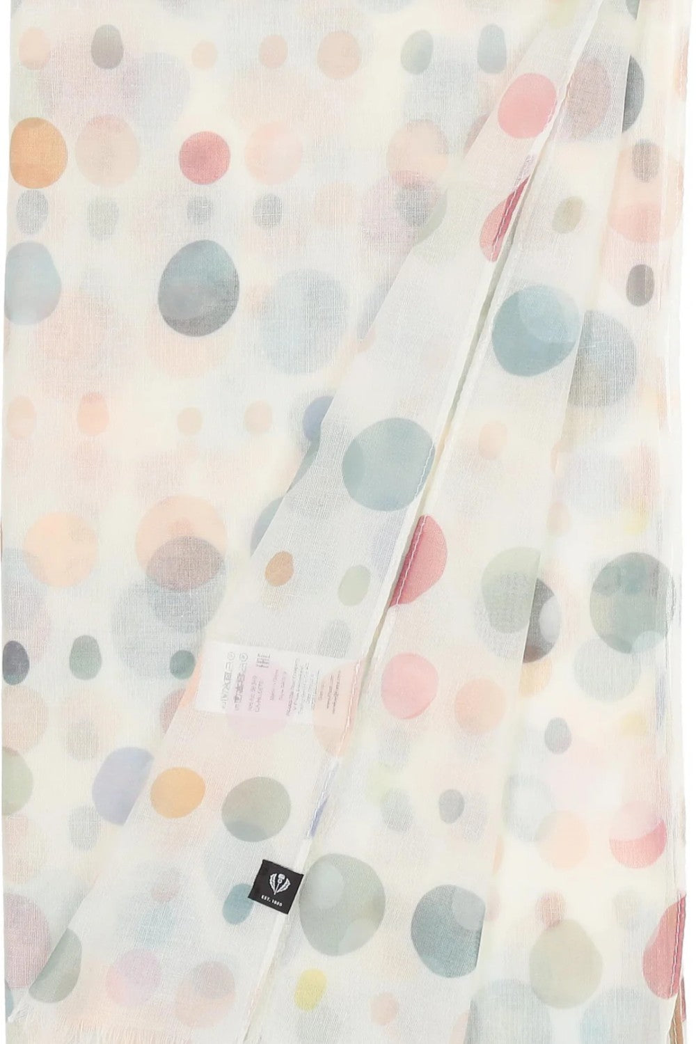 Fashionable and Sustainable! This fun polka dot scarf is the perfect addition to your summer wardrobe. Tie it in a classic scarf shape, thrown over your shoulders, or let it hang down in the breeze. Pairs well with your favourite jeans, summer dresses or work blazer. A fabulous fashion accessory that is Good for you and Good for the planet since the fibers have been recycled from plastic bottles.