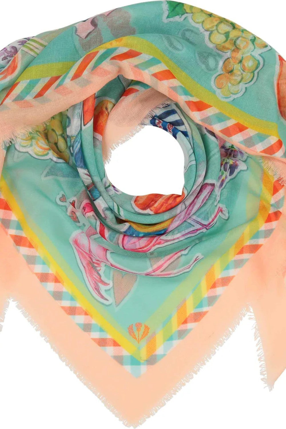 The style this season is to be fashionably sustainable! The fibers in this chic Paris inspired print have been recycled from plastic bottles. Try this versatile oversized square as a bold bandana, chic shawl, fashionable tie, or elegant headscarf. Pairs well with your favourite jeans, fashion dresses or work blazer. A fabulous fashion accessory that is Good for you. Good for the planet.