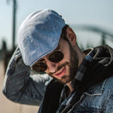 The Göttmann Jackson cap is a success: it is a quality cap from the prestigious German brand Göttmann. It is a very light and fresh cap, made of 100% linen, in a very light blue colour.