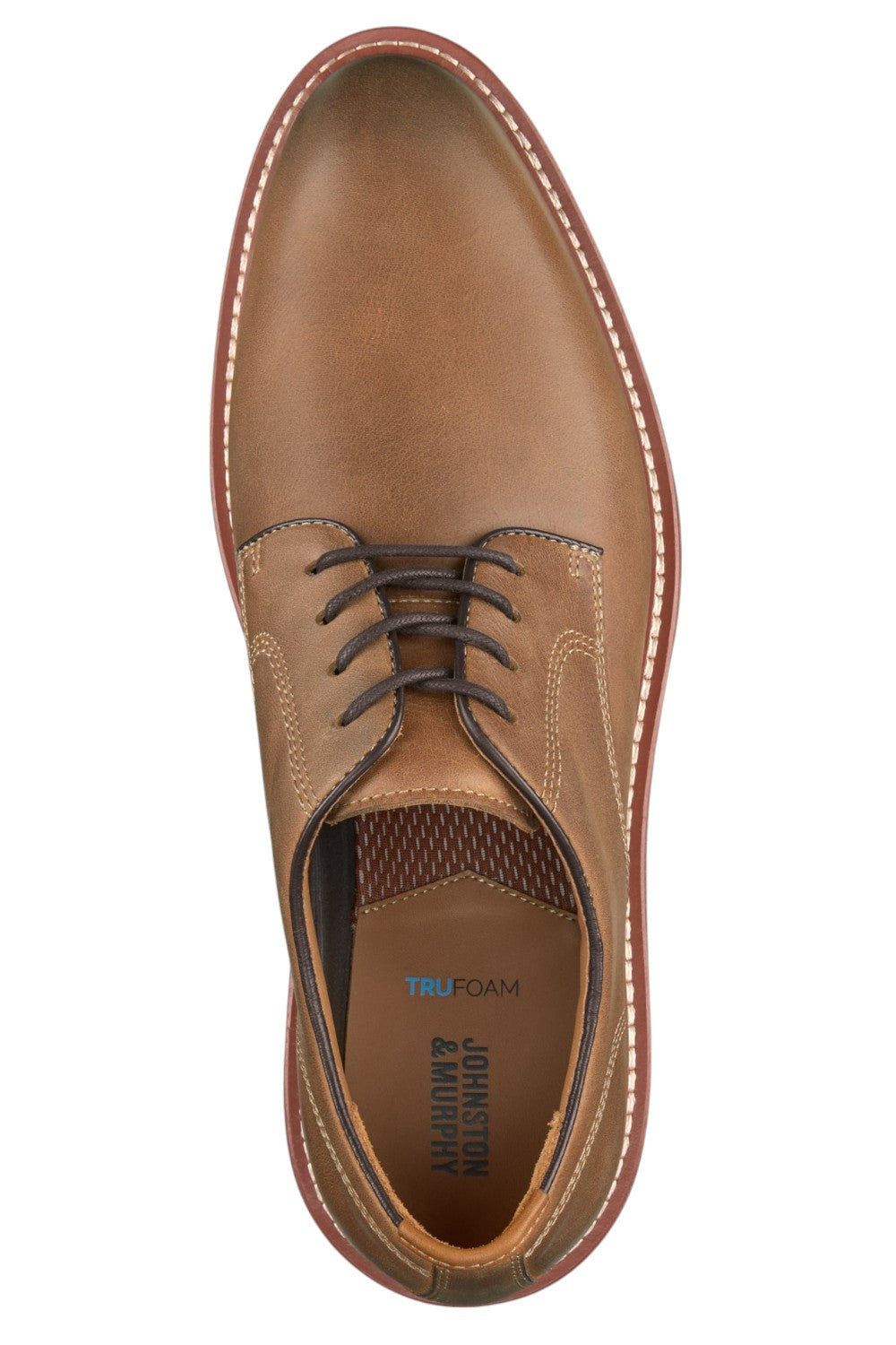 •Full grain leather uppers.
•Leather and anti-microbial polymesh lining (50% recycled).
•Linings are treated with anti-microbial protection for long-lasting wear.
•High-rebound, ultra-light TRUFOAM midsole for cushioning and comfort.
•Removable, molded footbed with memory foam.
•Flexible TRUFOAM EVA outsole with rubber pods provides lightweight, cushioned comfort.